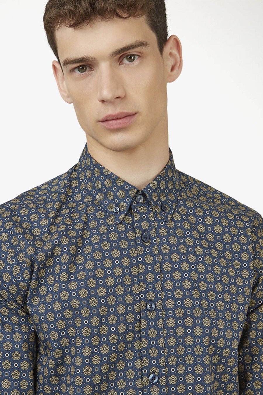 Clothing Ben Sherman Casual Shirts | Ben Sherman | Foulard Print Casual Shirt Sunflower