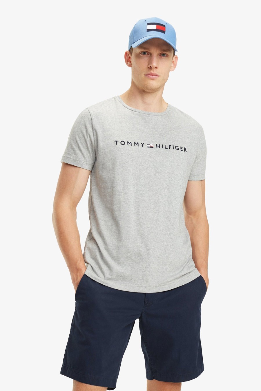 Clothing TOMMY HILFIGER T-Shirts | Tommy Hilfiger | Logo Tee Grey