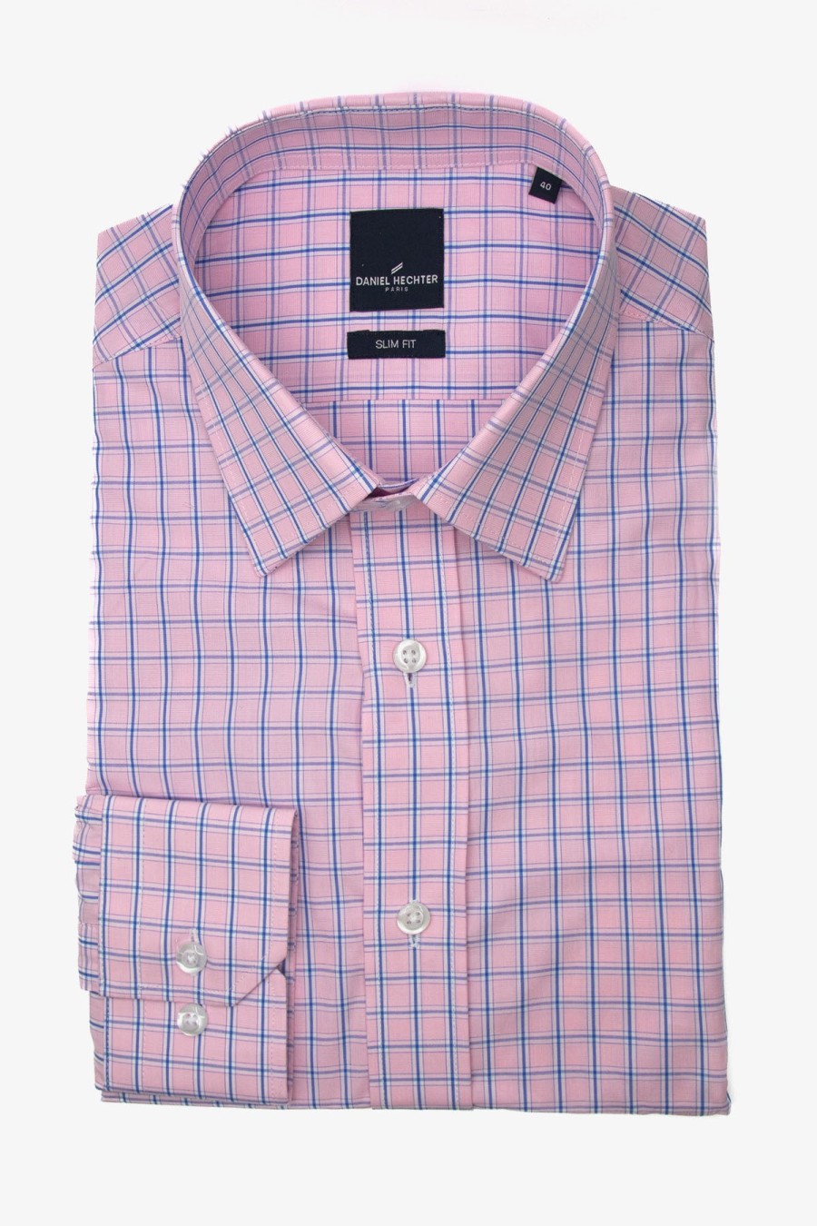 Clothing Daniel Hechter Tall Fitting Shirts | Daniel Hechter | Liberty Extra Long Sleeve Business Shirt Pink