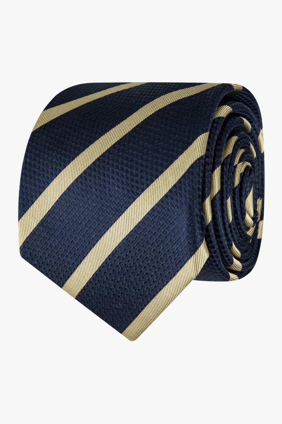 Shoes & Accessories Abelard Neck Ties | Abelard | Stripe Silk Tie Yellow