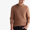 Clothing Toorallie Knitwear | Toorallie | Textured Stitch Crew - Hotham Sand Dune