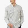 Clothing Ben Sherman Casual Shirts | Ben Sherman | Optical Geo Print L/S Shirt Ivory