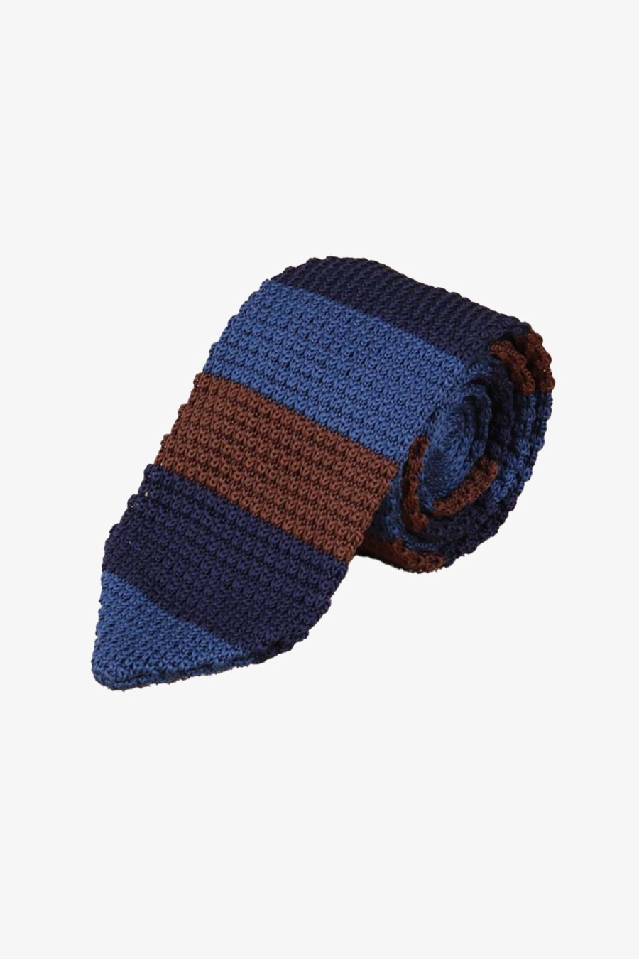 Shoes & Accessories Sunny Apparel Neck Ties | Sunny Apparel | Knitted Tie Brown