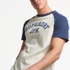 Clothing SUPERDRY T-Shirts | Superdry | Vintage Grm Ath Raglan Tee Lauren Navy / White Cream