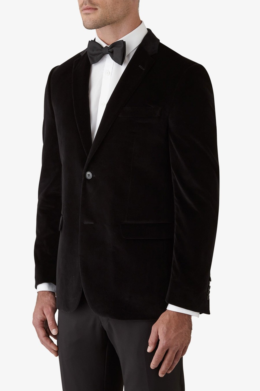 Suits Gibson Black Tie | Gibson | Barlow Velvet Jacket Black