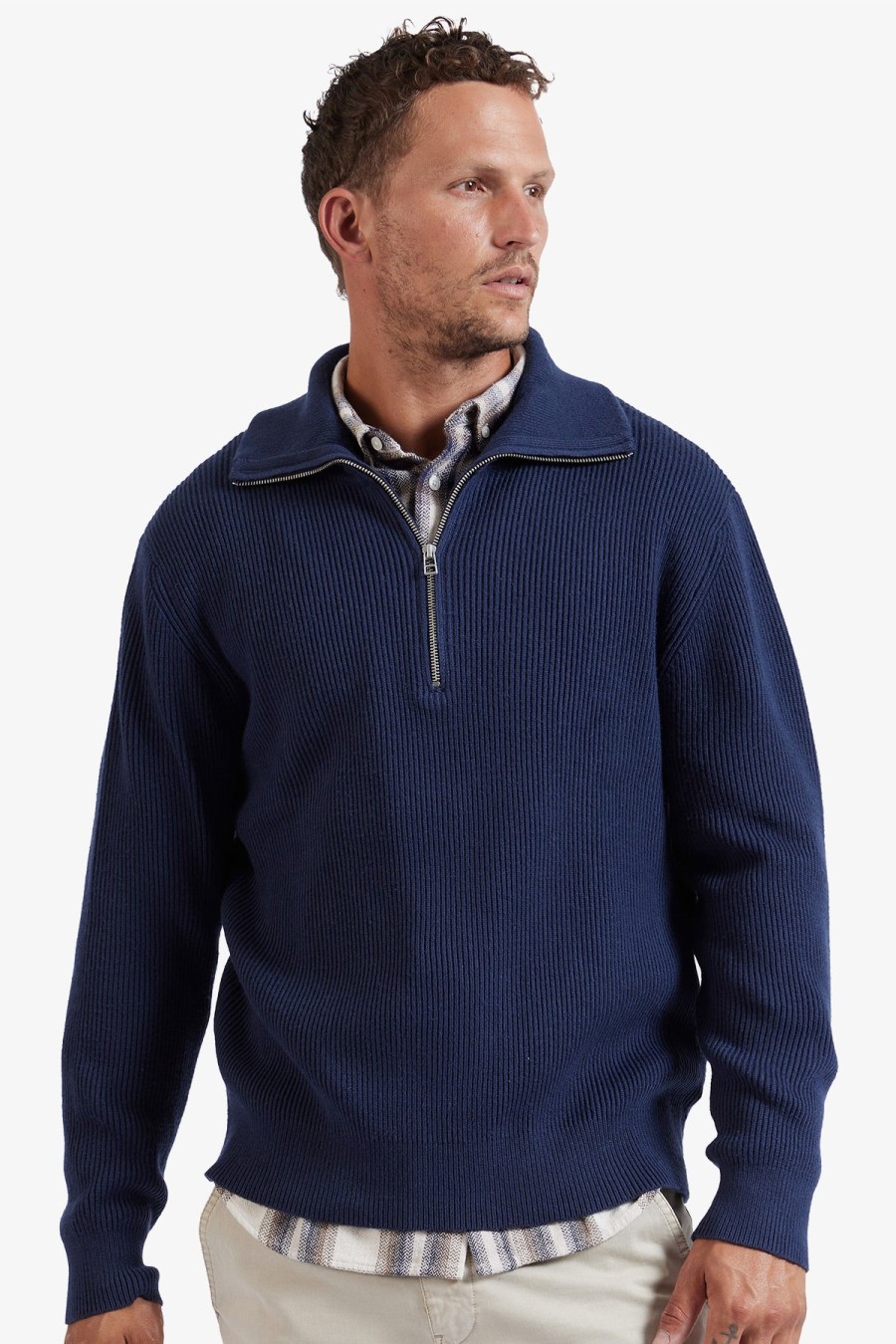 Clothing The Academy Brand Knitwear | The Academy Brand | Le Mans 1/2 Zip