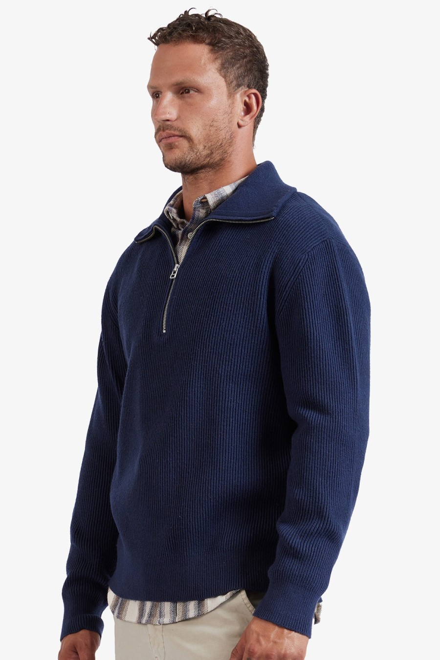 Clothing The Academy Brand Knitwear | The Academy Brand | Le Mans 1/2 Zip