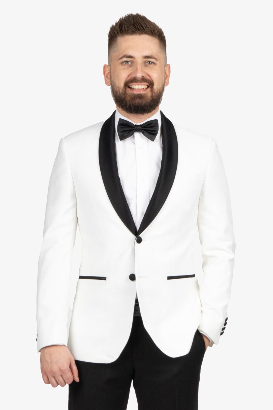 Suits Gibson Wedding Suits | Gibson | Spectre Dinner Jacket Black Lapel White