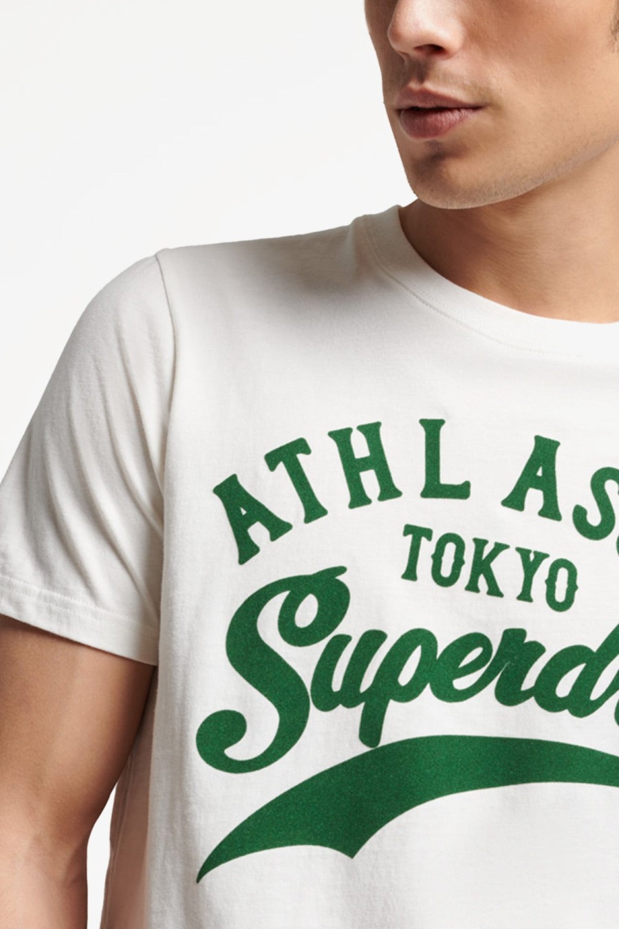 Clothing SUPERDRY T-Shirts | Superdry | Vintage Home Run Tee Ecru Colour