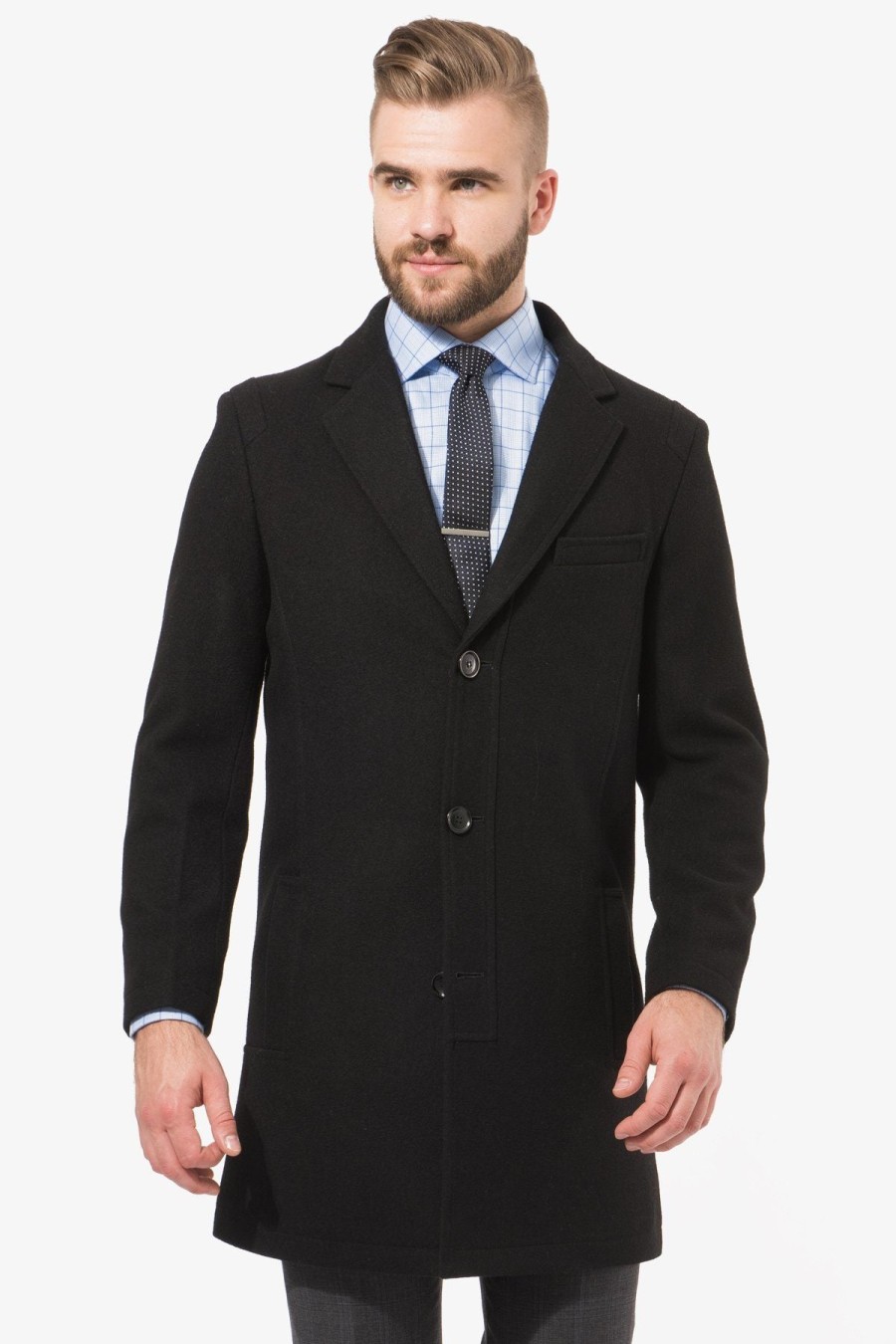 Clothing Boston Overcoats | Boston | Jones Overcoat Black