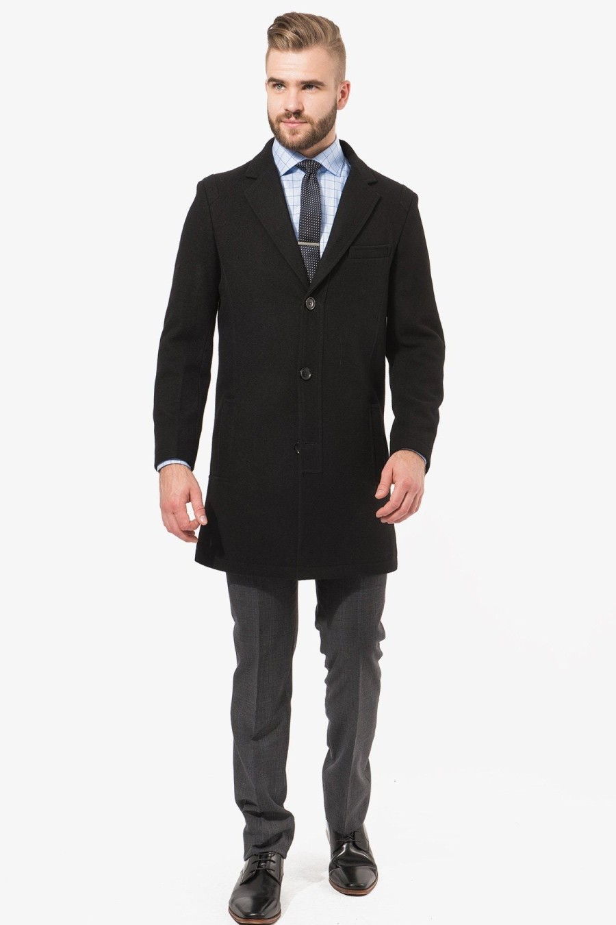 Clothing Boston Overcoats | Boston | Jones Overcoat Black