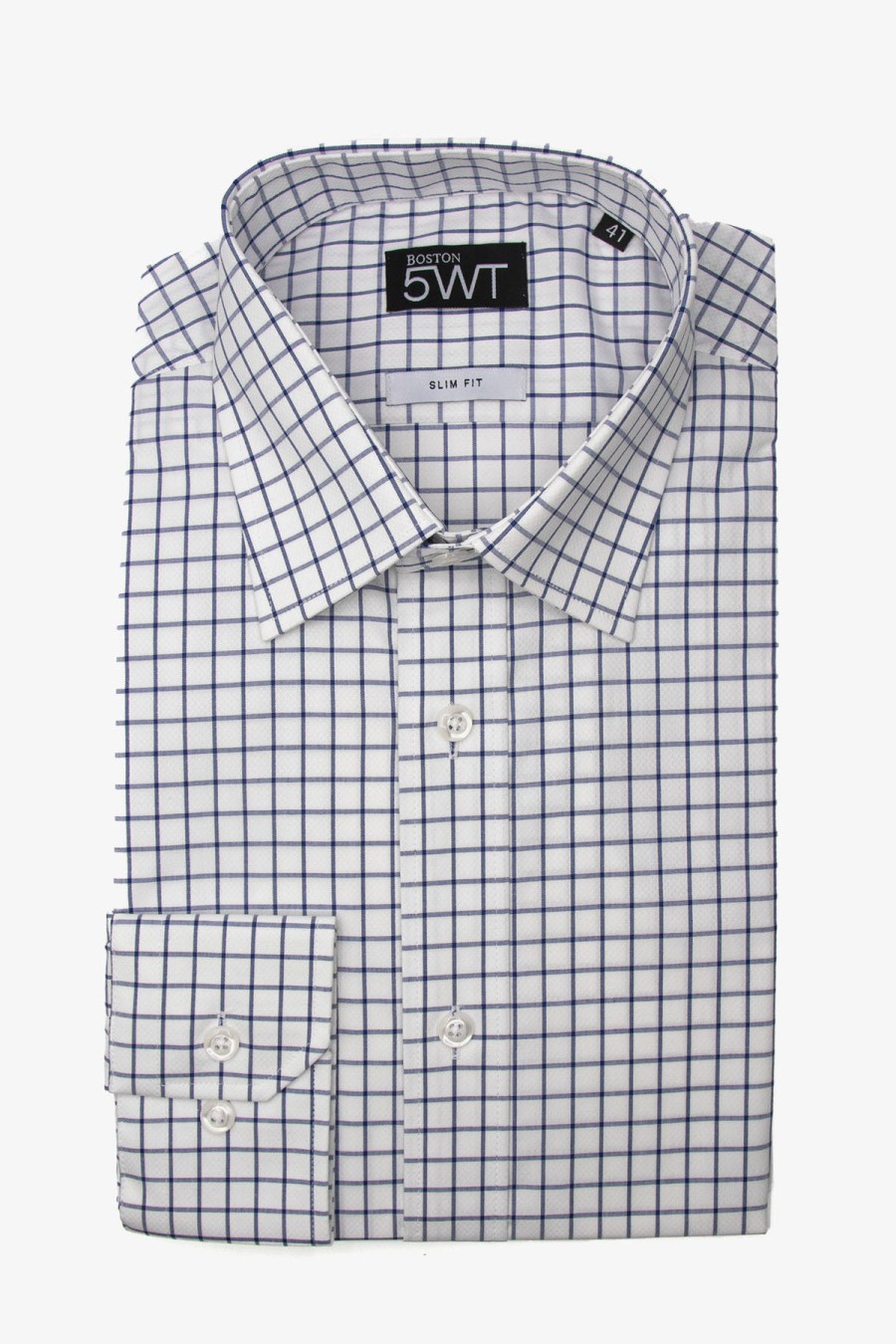 Clothing Boston Dress Shirts | Boston | Liberty Extra Long Sleeve Business Shirt Navy