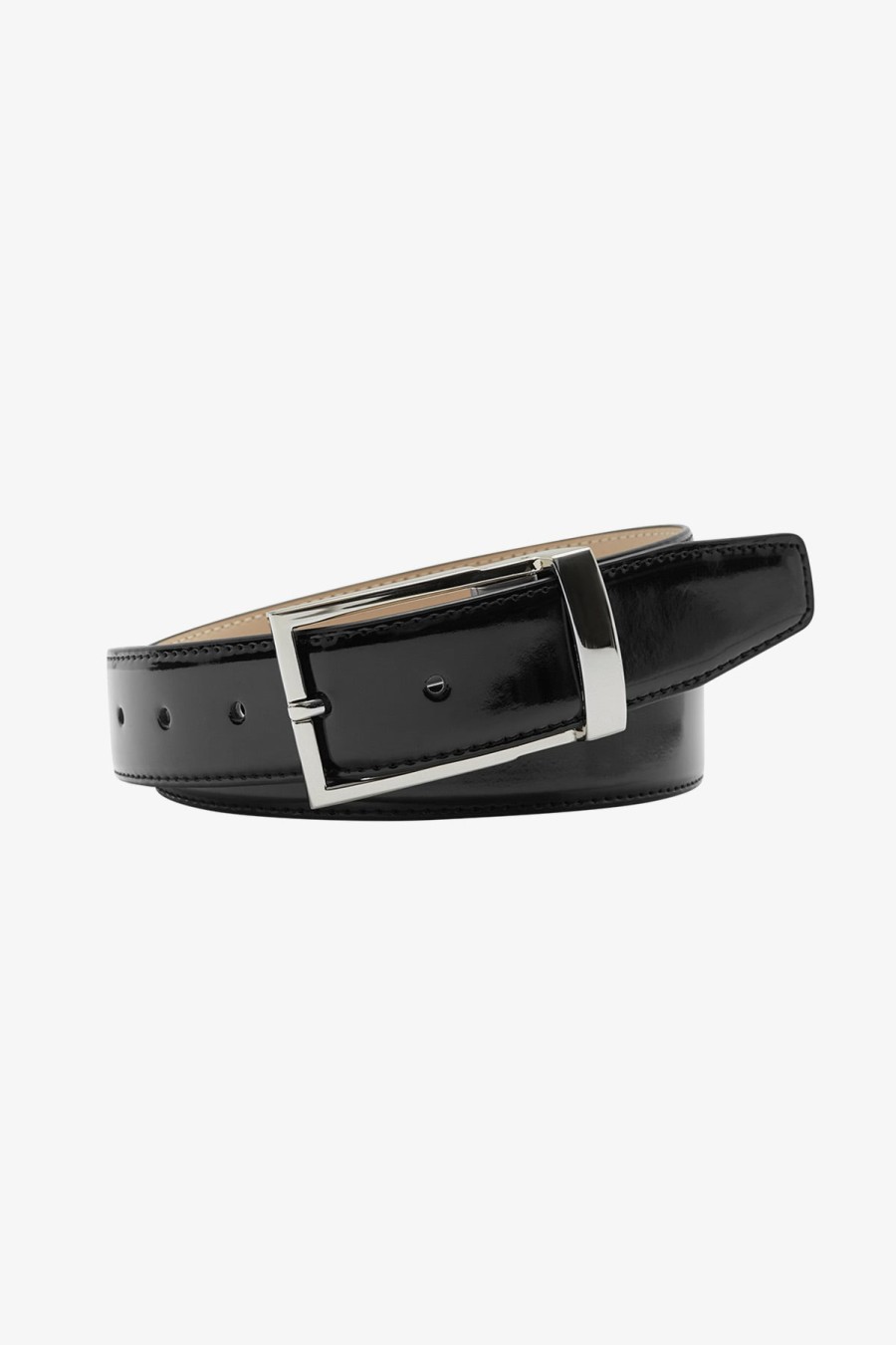 Shoes & Accessories Buckle Belts | Buckle | Carrera Patent Leather Belt Black