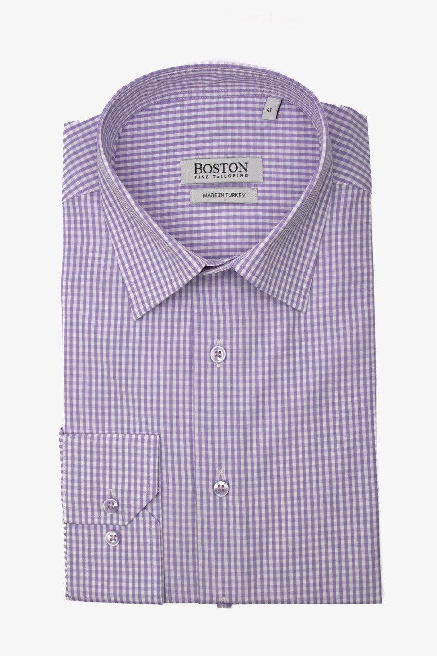 Clothing Boston Tall Fitting Shirts | Boston | Liberty Extra Long Sleeve Business Shirt Purple