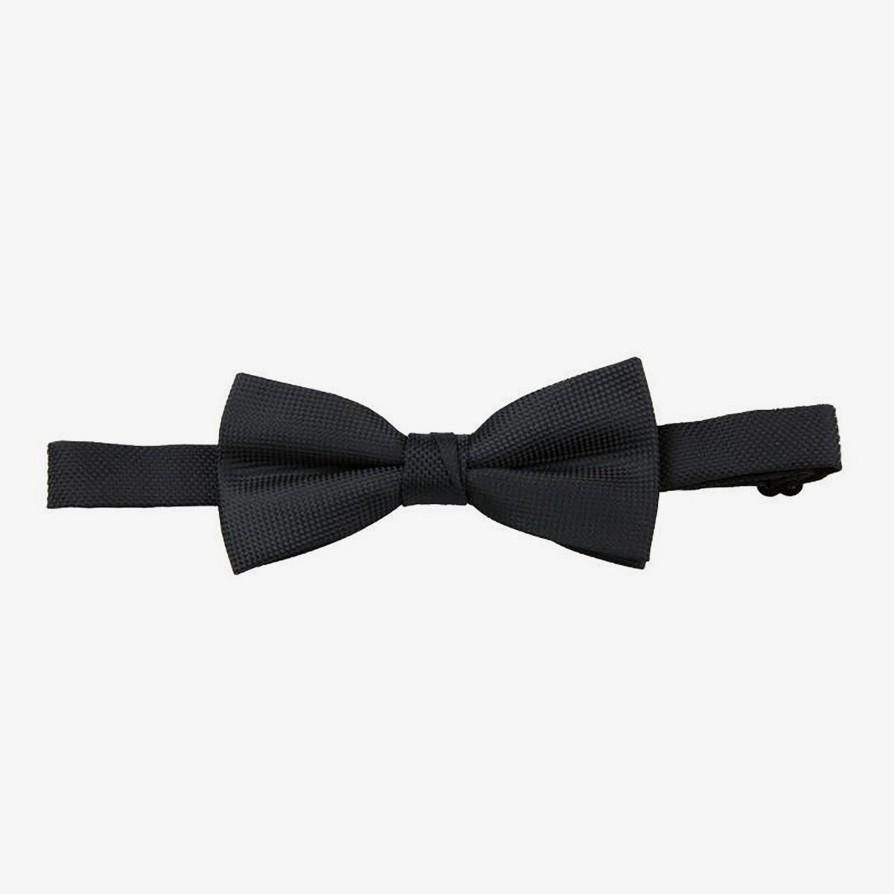 Shoes & Accessories Carlo Visconti Bow Ties | Carlo Visconti | Self Pattern Bow Tie Black