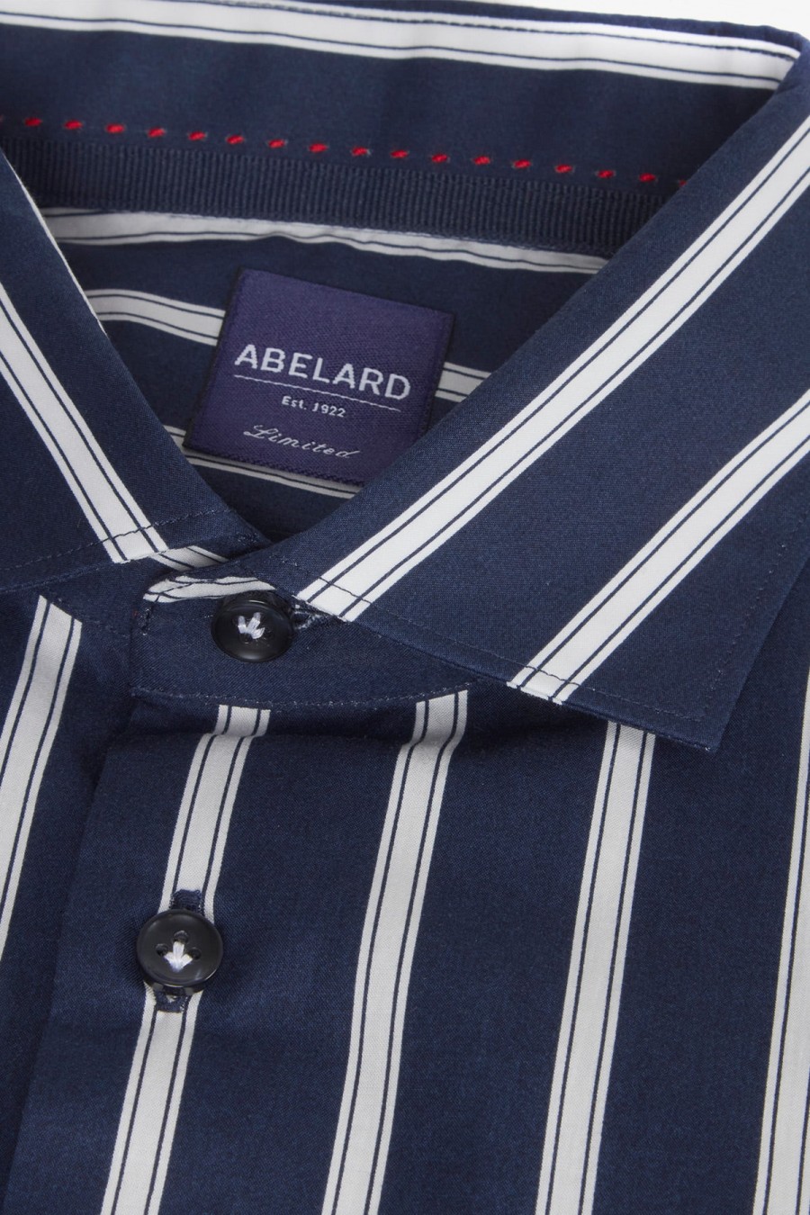 Clothing Abelard Casual Shirts | Abelard | Wallpaper Stripe Shirt Super Slim Navy White