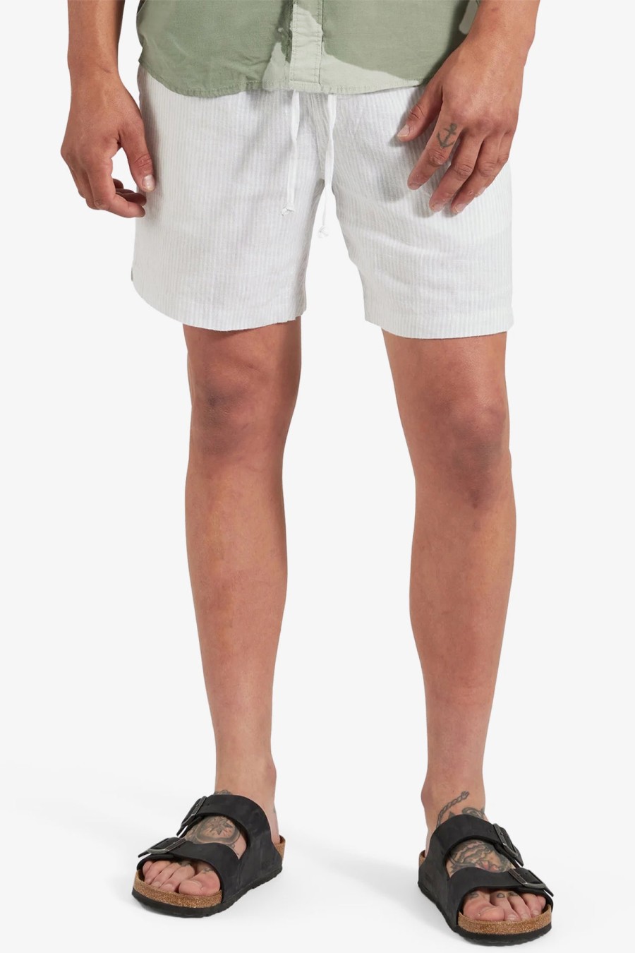 Clothing Academy Brand Shorts | Academy Brand | Riviera Linen Short Sage Green