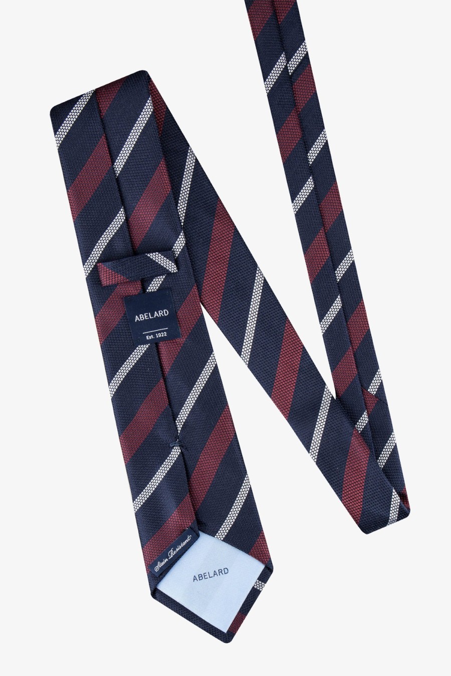 Shoes & Accessories Abelard Neck Ties | Abelard | Stripe Silk Tie Navy