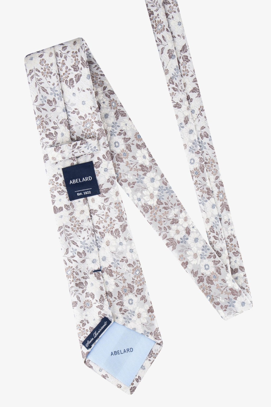 Shoes & Accessories Abelard Neck Ties | Abelard | Floral Silk Tie Beige