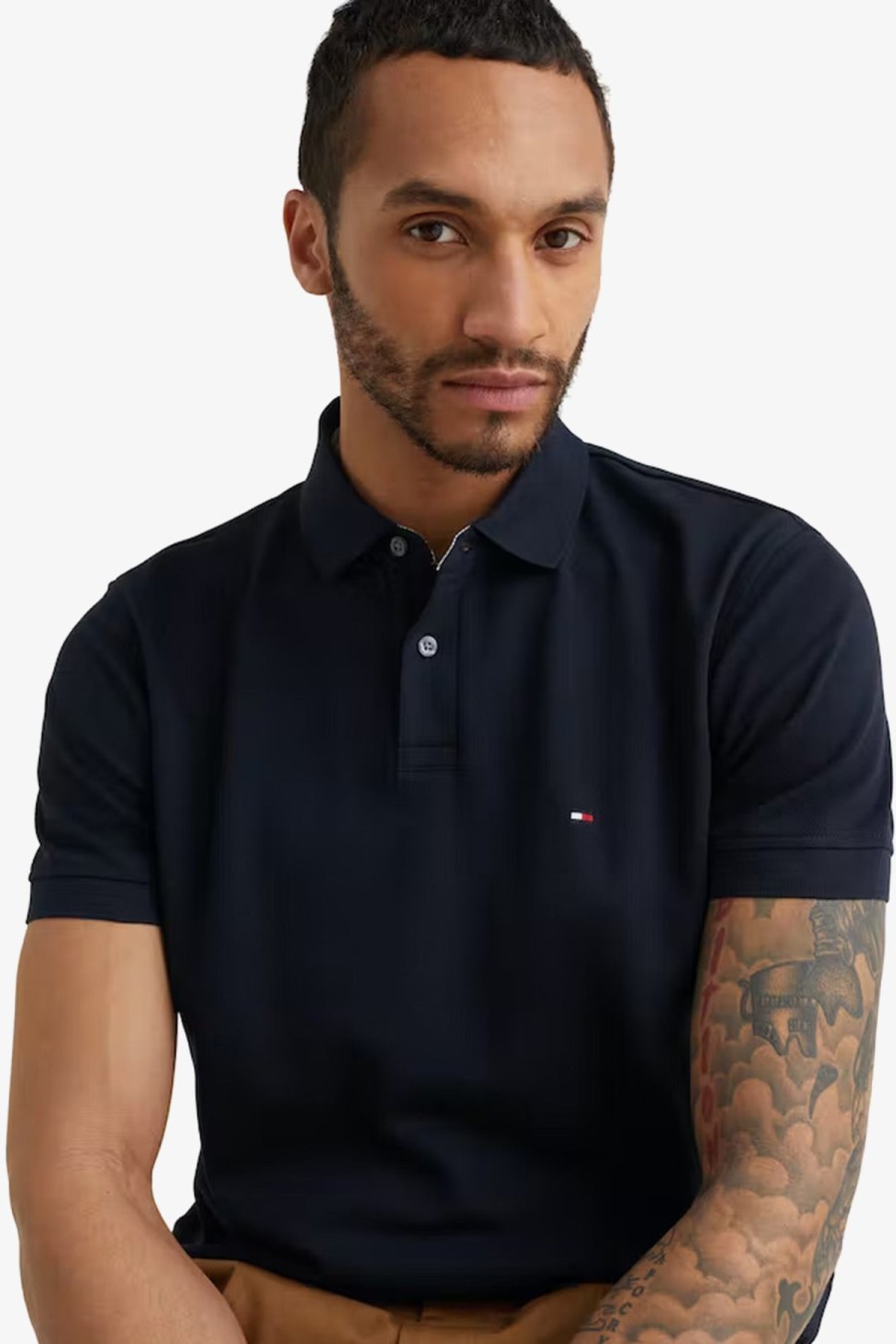 Clothing Tommy Hilfiger Polos | Tommy Hilfiger | 1985 Flex Organic Regular Polo Navy