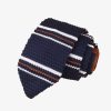 Shoes & Accessories Sunny Apparel Neck Ties | Sunny Apparel | Knitted Tie Navy