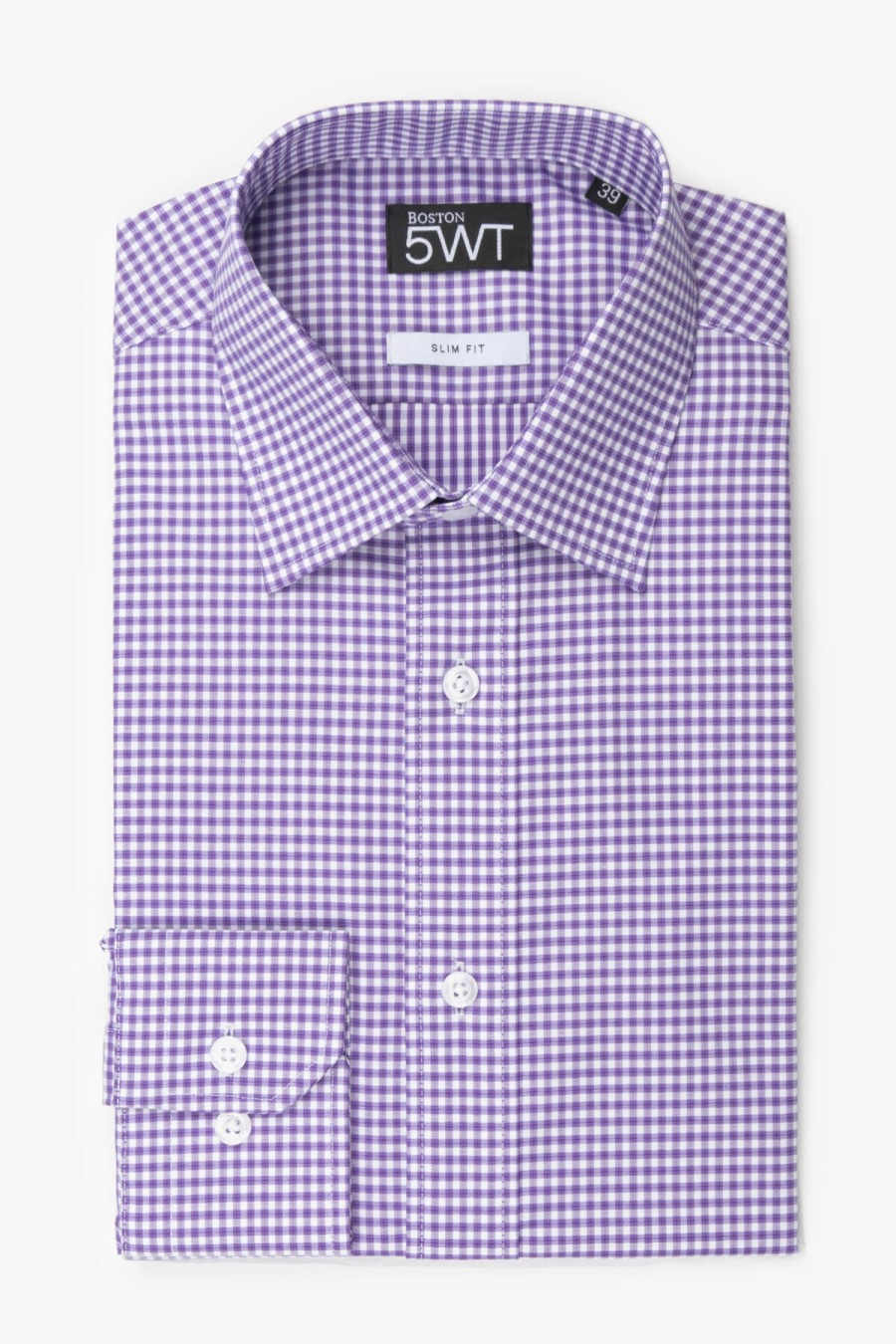 Clothing Boston Dress Shirts | Boston | Liberty Extra Long Sleeve Business Shirt Purple