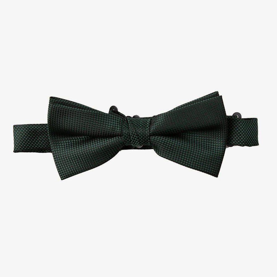 Shoes & Accessories Carlo Visconti Bow Ties | Carlo Visconti | Self Pattern Bow Tie Bottle Green