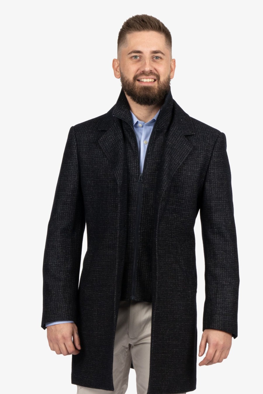 Clothing Daniel Hechter Overcoats | Daniel Hechter | Profile Overcoat Navy