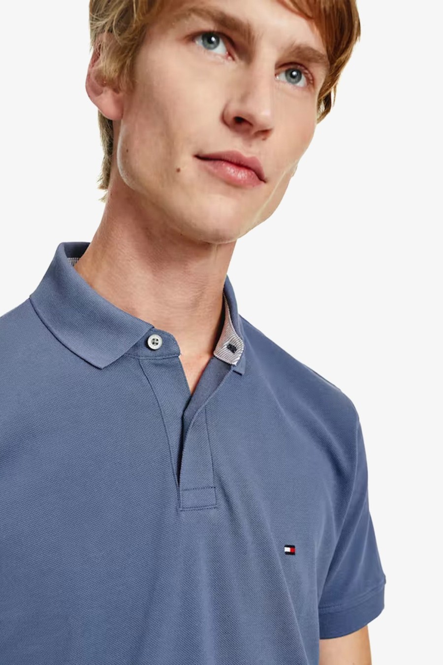 Clothing Tommy Hilfiger Polos | Tommy Hilfiger | 1985 Flex Organic Regular Polo Indigo