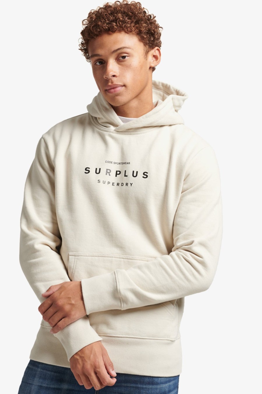 Clothing Superdry Hoodies | Superdry | Code Surplus Loose Hoodie Natural