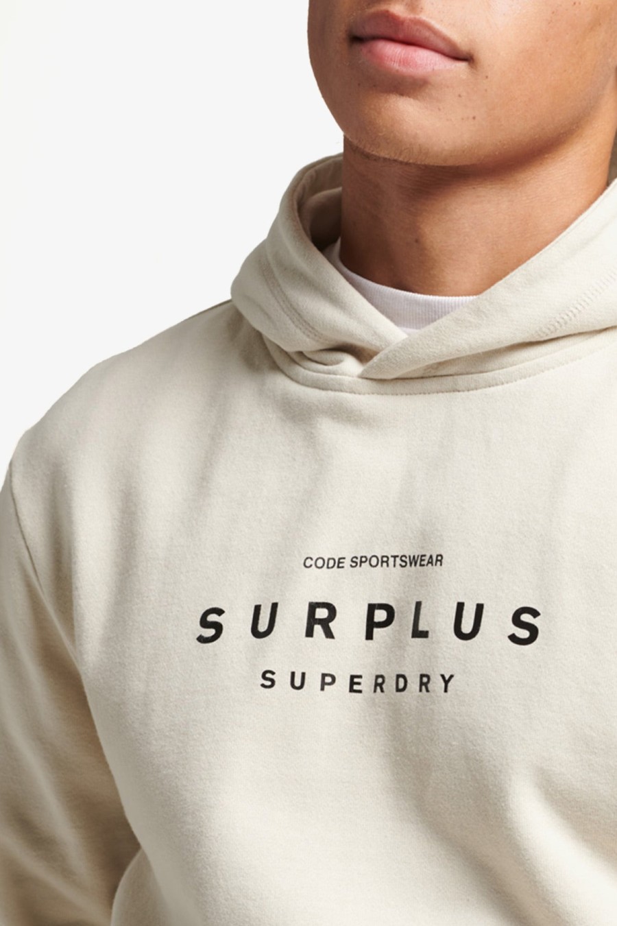 Clothing Superdry Hoodies | Superdry | Code Surplus Loose Hoodie Natural