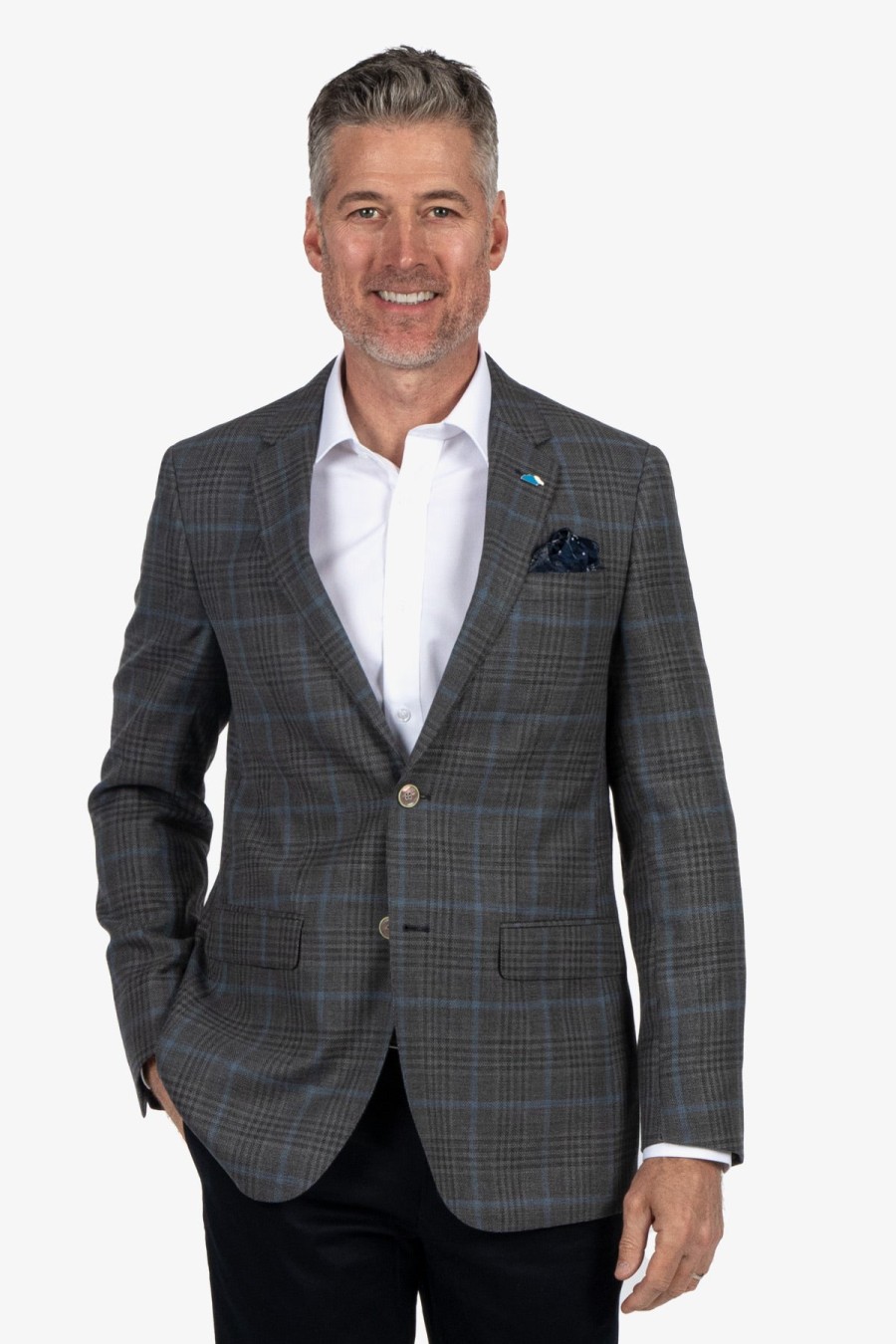 Clothing Savile Row Sportscoats | Savile Row | Asher Check Sportscoat Charcoal