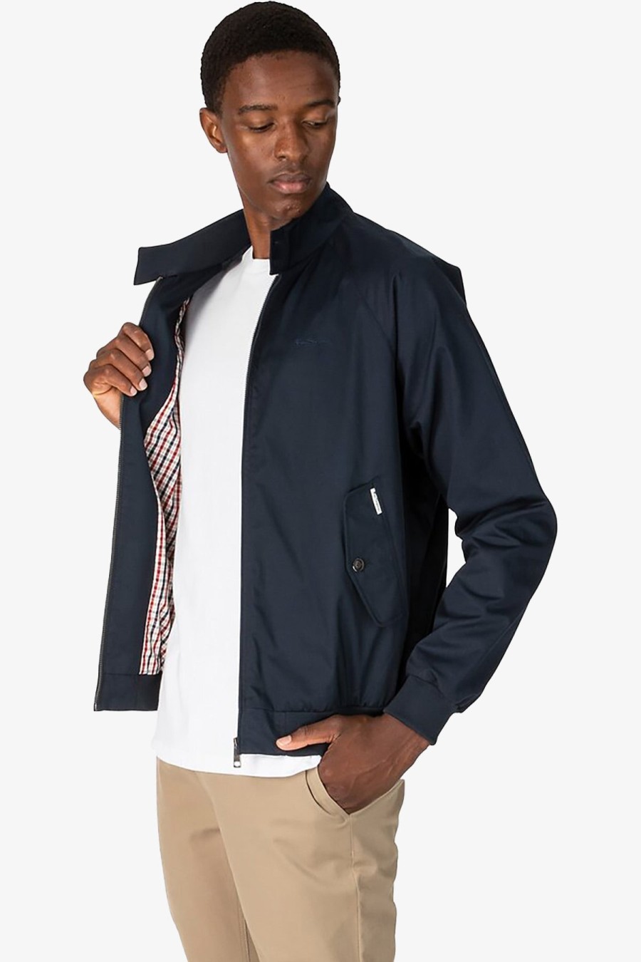 Clothing Ben Sherman Casual Jackets | Ben Sherman | Harrington Casual Jacket Navy