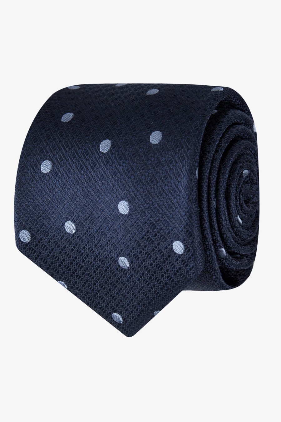 Shoes & Accessories Abelard Neck Ties | Abelard | Spotted Silk Tie Navy