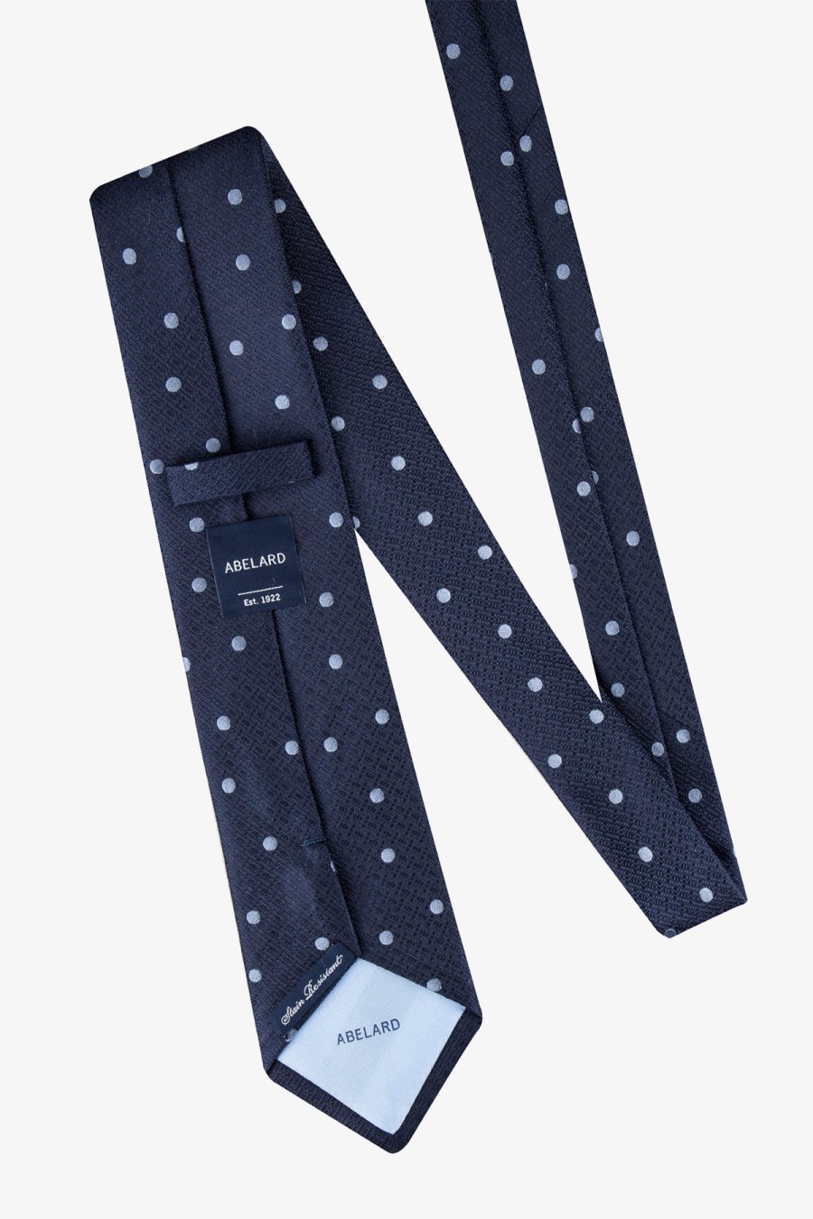 Shoes & Accessories Abelard Neck Ties | Abelard | Spotted Silk Tie Navy