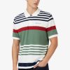 Clothing Ben Sherman Polos | Ben Sherman | Engineered Stripe Polo Snow White