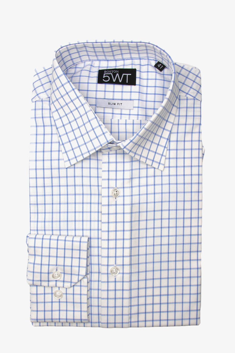 Clothing Boston Dress Shirts | Boston | Liberty Extra Long Sleeve Business Shirt Blue