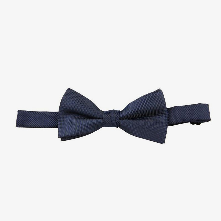 Shoes & Accessories Carlo Visconti Bow Ties | Carlo Visconti | Self Pattern Bow Tie Navy