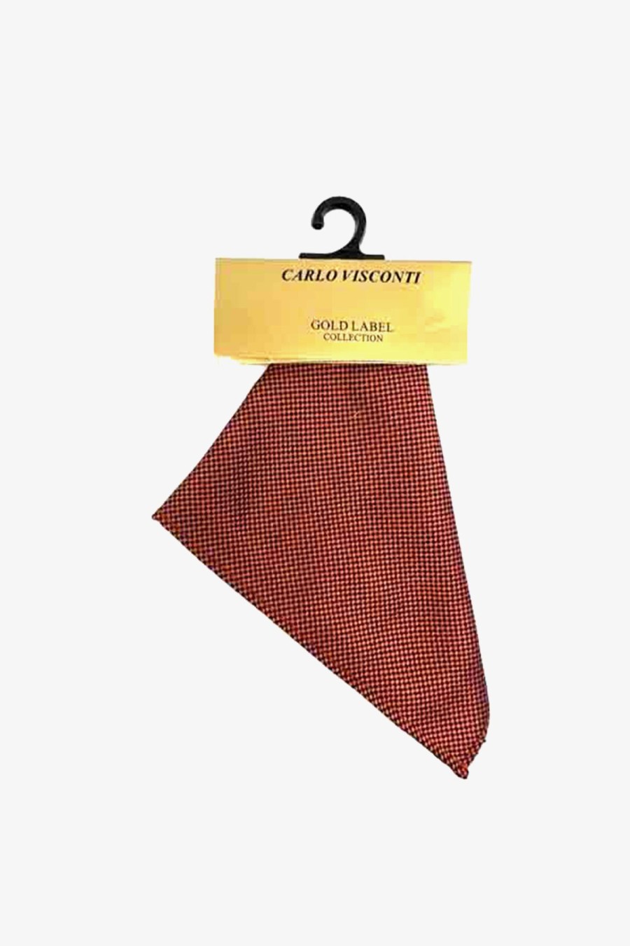 Shoes & Accessories Carlo Visconti Pocket Squares | Carlo Visconti | Self Pattern Pocket Square Burnt Orange