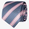 Shoes & Accessories Abelard Neck Ties | Abelard | Stripe Silk Tie Pink