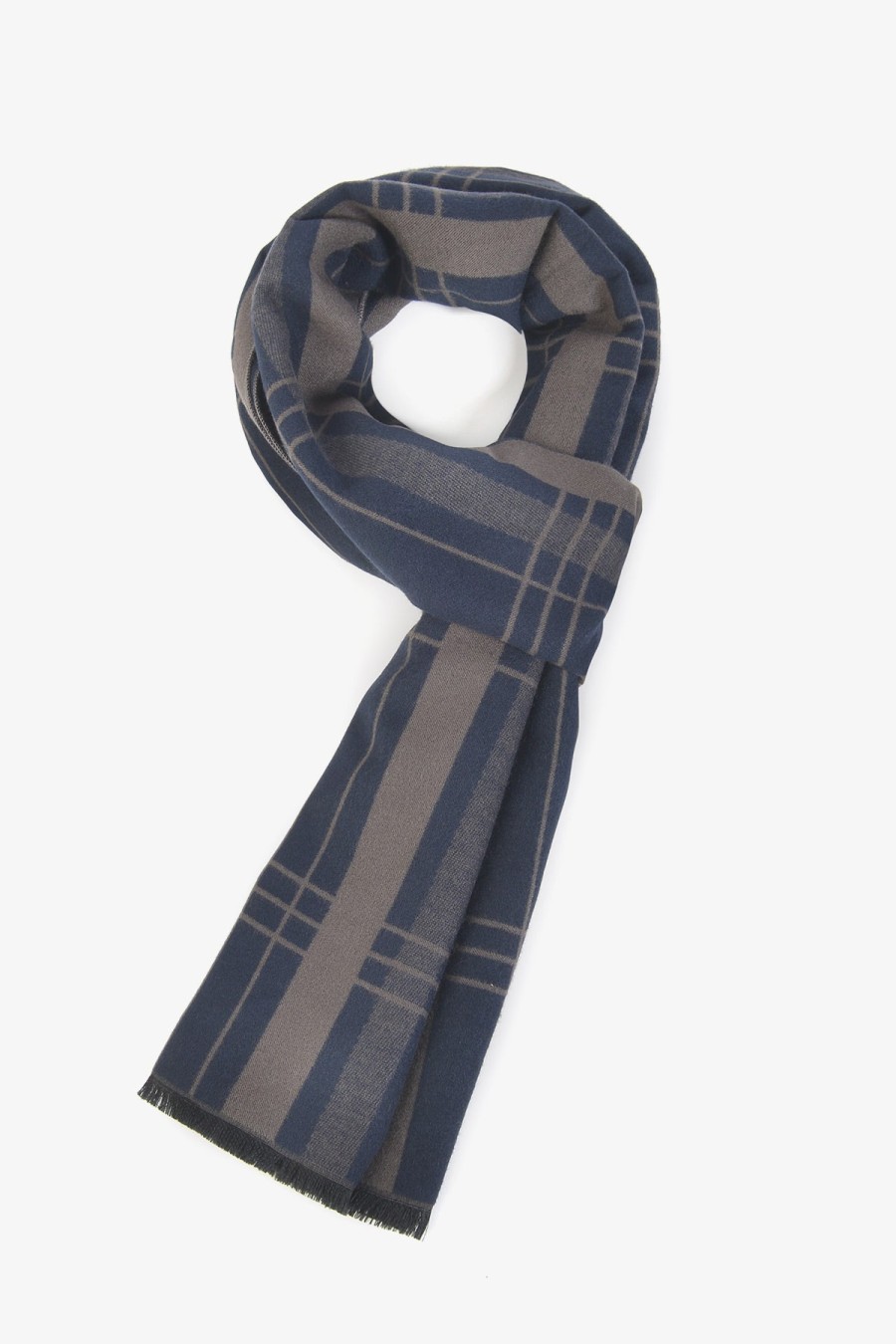 Shoes & Accessories Sunny Apparel Scarves & Gloves | Sunny Apparel | Pattern Scarf Navy Brown