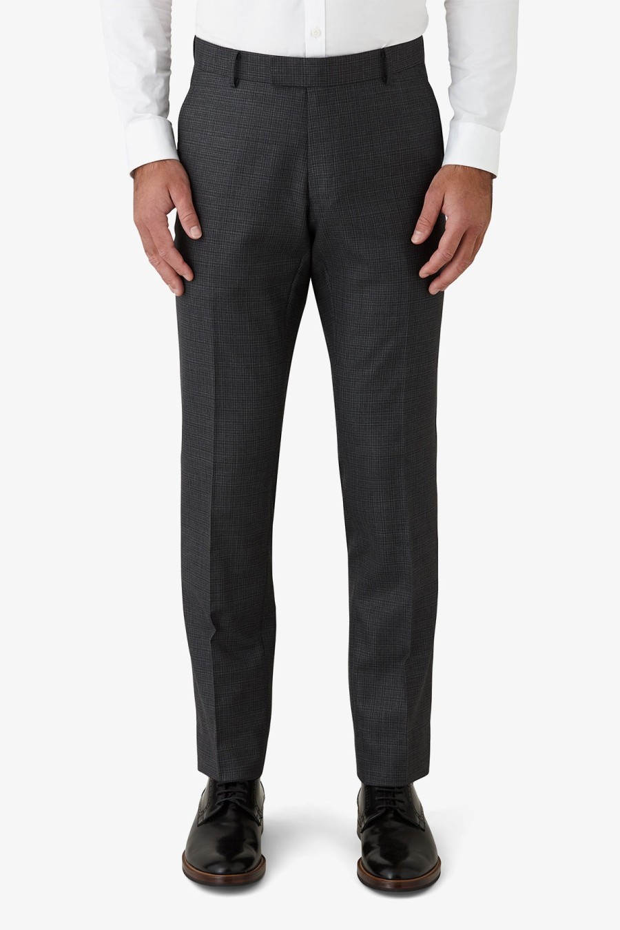 Suits Gibson Suit Trousers | Gibson | Mini Check Caper Trouser Grey