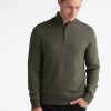 Clothing Toorallie Knitwear | Toorallie | Half Zip Jumper Olive