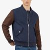 Clothing Ben Sherman Casual Jackets | Ben Sherman | Block Wool Bomber Midnight