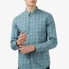 Clothing Ben Sherman Casual Shirts | Ben Sherman | Multicolour Floral Print L/S Shirt Blue Shadow