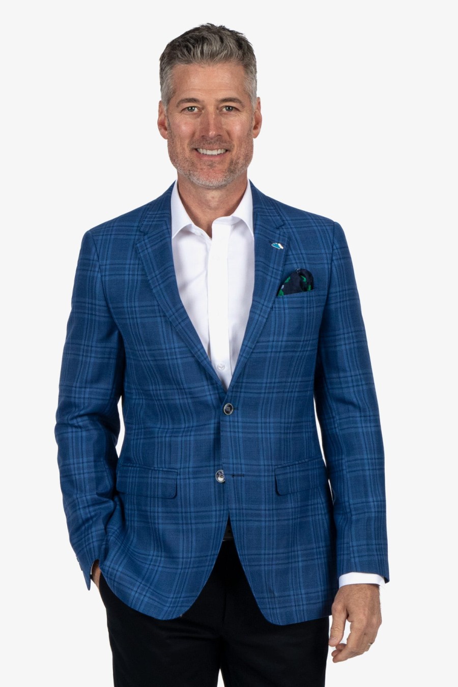 Clothing Savile Row Sportscoats | Savile Row | Asher Check Sportscoat Blue