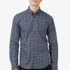 Clothing Ben Sherman Casual Shirts | Ben Sherman | Foulard Print L/S Shirt Marine