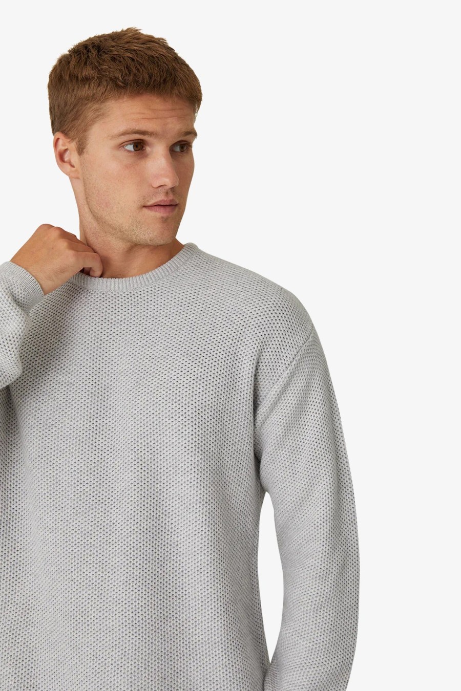 Clothing Industrie Knitwear | Industrie | The Culver Knit Light Ma Grey