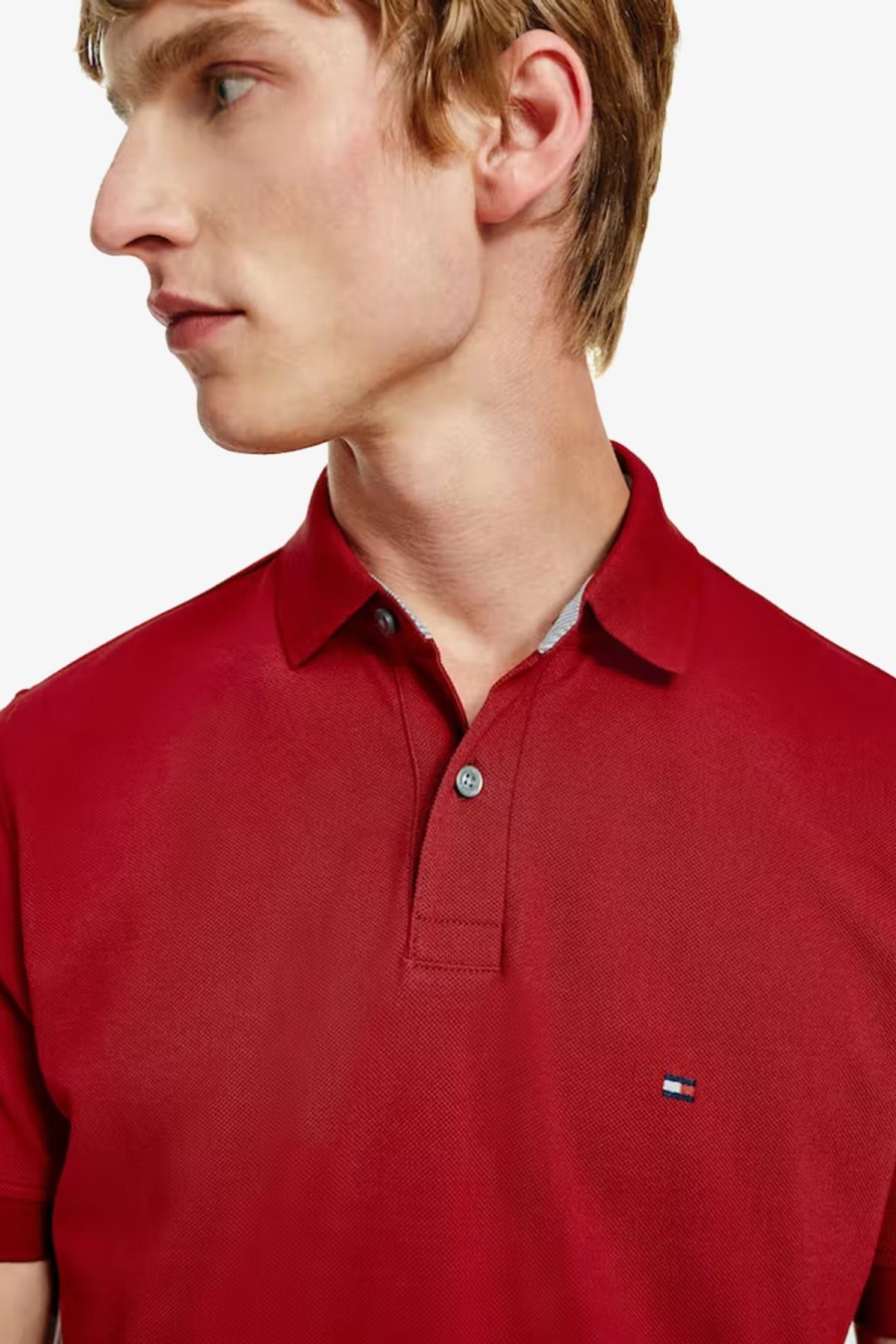 Clothing Tommy Hilfiger Polos | Tommy Hilfiger | 1985 Flex Organic Regular Polo Red