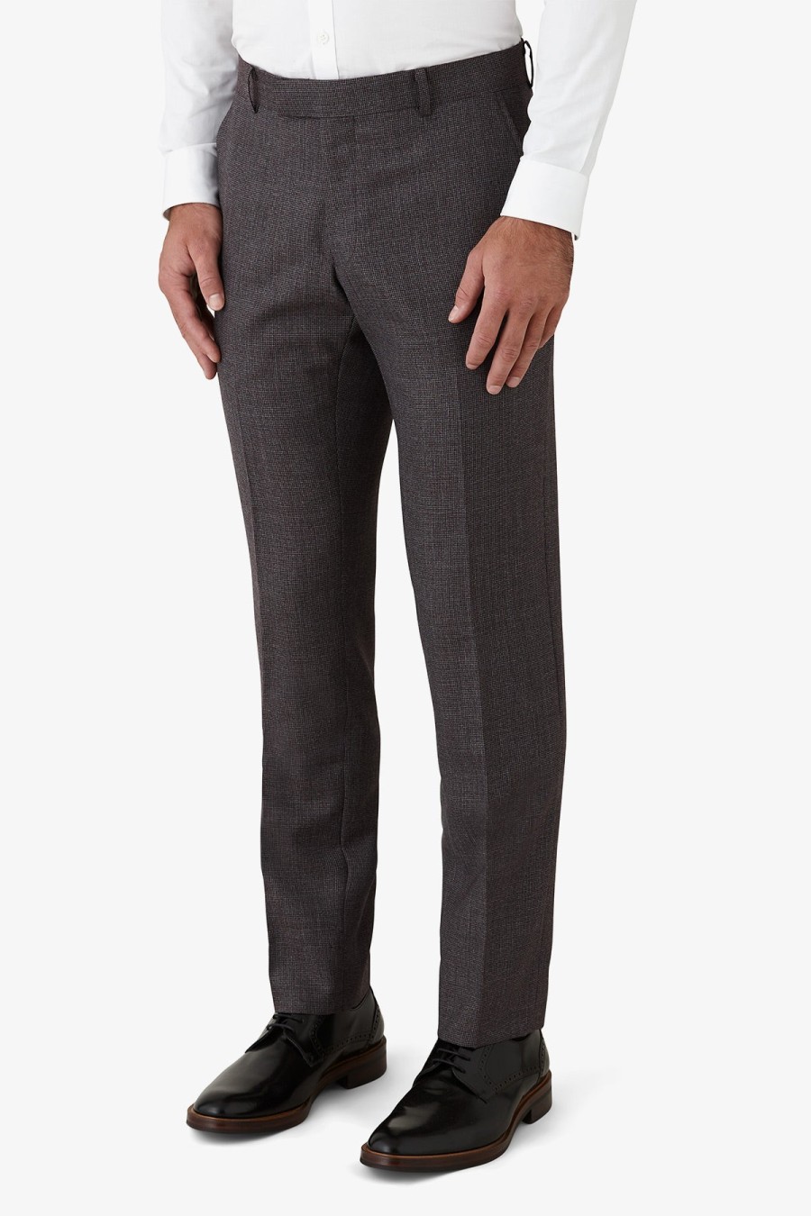 Suits Gibson Suit Trousers | Gibson | Mini Check Caper Trouser Mahogany